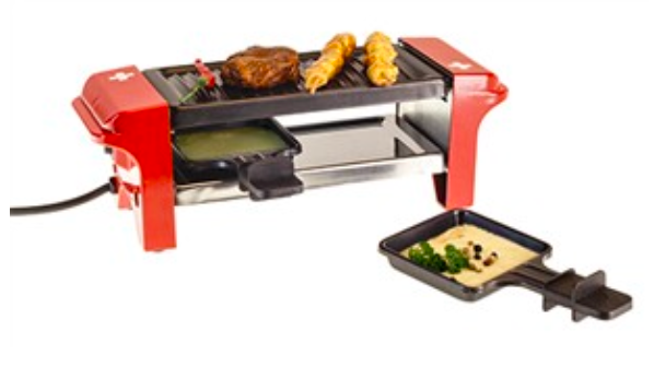 Raclettegrill “Duo Alpenkruis” – 2-Persoons | Rood - Valais aan de Vecht